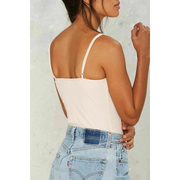 Nasty Gal Ecru Lab Women's Pink Bodysuit - Picture 4 of 4